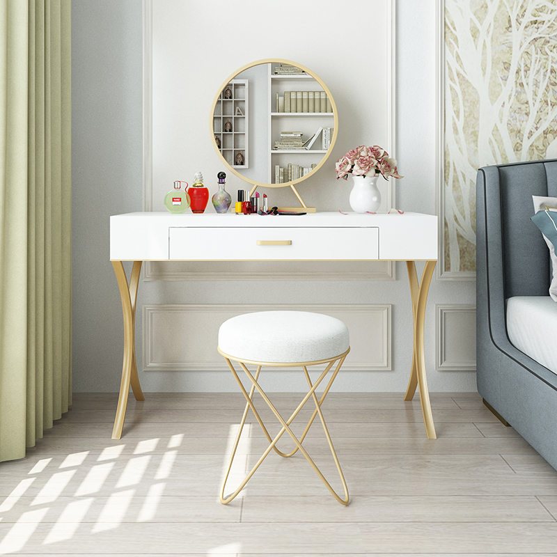  Meja  Rias Cermin  Bulat Warna Putih Desain Mewah Sobat 