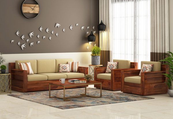 Kursi Tamu Kotak Jati Minimalis Elegan Brown